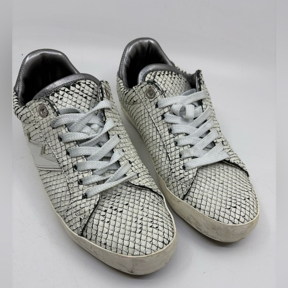 Zadig & Zoltaire Snakeskin Pattern Sneakers with Lightning Bolt size 40 - Picture 2 of 8